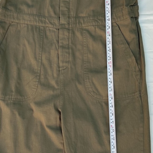Thursdays Utility Jumpsuit olive color short sleeve romper - Picture 15 of 15